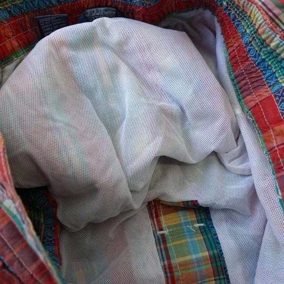 Polo Ralph Lauren Shorts Small Plaid Swim Trunks Tartan Stewart Board Madras - Picture 11 of 13